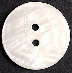 Off-White Ivory River Shell 11/16" Iridescent 2-hole, 18mm, Per Button, #SK-1795