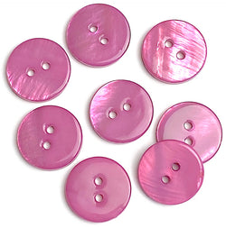 Fuchsia River Shell 5/8" 2-hole Button, Pack of 8 for $8.00  #SK-1780
