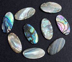 Abalone Mother of Pearl Ovals, 3/4" x 1/2", All Colors, Glowing Natural, No Holes, Pack of 40+ Pieces #CL-16