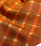 SALE, Copper/Olive Wavy Stripes + Diamonds Silk/Cotton Shibori from India By the Yard  #TK-54