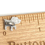 Tiny Dog Button, 1/2" /12mm  Silver Metal Shank Back, Set of TWO #FJ-30