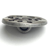 Spiral Eye 11/16" Button, Silver Metal Shank Back, #FJ-31
