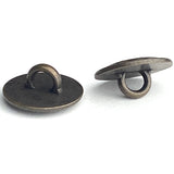 Eight Directions Dark Brass Small 1/2" Shank Back Metal, TWO Buttons $1  #FJ-32