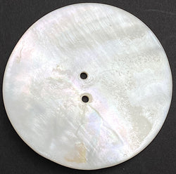 Outlet Item: Ten Monstrous 2-1/4" Gorgeous White-Peach Shell Buttons TEN BUTTONS #LP-112