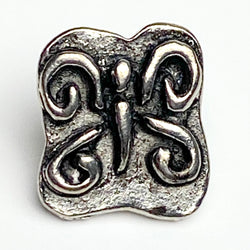 Tiny Pewter Butterfly Button, 1/2" /12mm Shank Back, From Danforth Pewter USA, #FJ-38