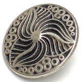 Trillium Flower Antique Silver 7/8" Shank Back Metal Button 22mm  #FJ-41