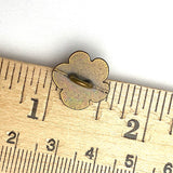 Lemon Flower Antique Brass Smaller 9/16" Shank Back Metal Button 15mm  #FJ-47