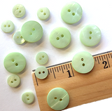 SALE,  Pastel Green River Shell 5/8" 2-hole Button, Pack of 8   #1773