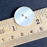 White River Shell 13/16" Iridescent 2-hole, 20mm, Per Button  #0024