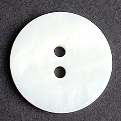White River Shell 11/16" Iridescent 2-hole, 17mm, Per Button  #0023