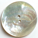 Moonrise Mother of Pearl Shell, 1-3/8" Iridescent Large 2-Hole Button 34mm #D4800