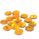 1/2" Golden Yellow Pearl Shell 2-hole Button, Pack of TWELVE Buttons   #116-D-12
