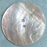 Moonrise Mother of Pearl Shell, Iridescent, X-Large 2-Hole 1-3/4" Button 45mm #D0010