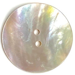 Moonrise Mother of Pearl Shell, 1-3/16" Iridescent 2-Hole Button 30mm #0031