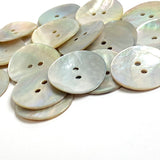 Moonrise Mother of Pearl Shell, 3/4" Iridescent 2-Hole Button 19mm #0028