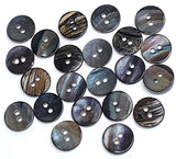 Rainbow Gray-Brown Melange Mussel Shell 13mm Buttons, Pack of 20, #KB-940