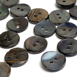 Rainbow Gray-Brown Melange Mussel Shell 13mm Buttons, Pack of 20, #KB-940