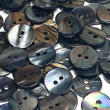 Rainbow Gray-Brown Melange Mussel Shell 13mm Buttons, Pack of 20, #KB-940