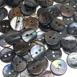 Rainbow Gray-Brown Melange Mussel Shell 13mm Buttons, Pack of 20, #KB-940