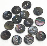 Rainbow Gray-Brown Melange Mussel Shell 13mm Buttons, Pack of 20, #KB-940