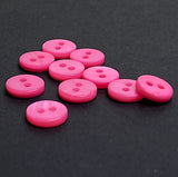 SALE, 3/8" Bright Pink River Shell 2-hole Button, Pack of Ten,  # SK-2251