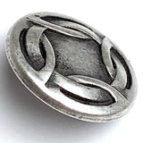 Woven Rim, 3/4" Shank Back Button, Silver Color 18mm  #FJ-53