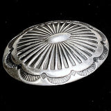 STERLING Silver Sunburst Oval Screw Back Concho, 1-3/8" x 1-1/8",  # SW-350