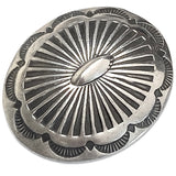 STERLING Silver Sunburst Oval Screw Back Concho, 1-3/8" x 1-1/8",  # SW-350