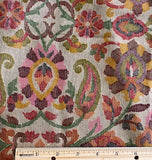 Wool "Tapestry", Italy, Warm Tones/Paisleys, One Yard Piece