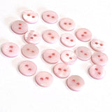Light Baby Pink Shell Buttons 7/16" PACK OF SIX 2-Hole, #23-104BP-SIX