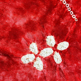 Cherry Red Vintage Shibori Kimono Silk from Japan, 15" x 41" Piece #AR422-B