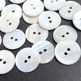 White Shell 11/16" Iridescent 2-hole 18mm Butterscotch-Tiger Backs, PACK OF 24, #KB-946