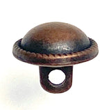 Tiny 10mm Copper/Black Simple Dome 3/8" Button, Shank Back #SWC-102