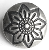 Montana Rose 1/2" Concho Button, Larger Shank, Nickel Silver  #SW-349