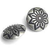 Montana Rose 1/2" Concho Button, Larger Shank, Nickel Silver  #SW-349