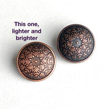 Bali Star Copper/Black Metal Button, Lighter Version 13/16" / 20mm #SWC-147