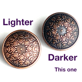 Copper/Black Metal Button, Bali Star Darker Version 13/16" / 20mm #SWC-148