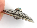 Blue Bead Desert Aster 1-3/16"-1-1/4"  Nickel Silver "Turquoise" Larger Shank  #SW-351