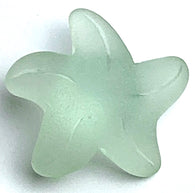 Seafoam Green Starfish 3/4" Recycled Tumbled "Sea" Glass Button   #963