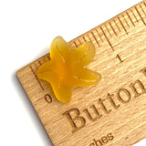 Amber Gold Starfish 3/4" Recycled Tumbled "Sea" Glass Button   #631