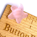 Pink Starfish 3/4" Recycled Tumbled "Sea" Glass Button   #956