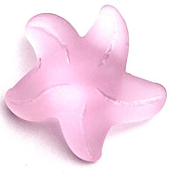 Pink Starfish 3/4" Recycled Tumbled "Sea" Glass Button   #956