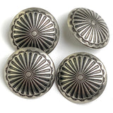 Re-Stocked, Agave Flower 5/8" Concho Button Southwest Shank Back, Nickel Silver   #SW-225