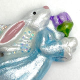 Angel Bunny by Susan Clarke, 7/8" Sculpted, Hand Painted Metal Shank Button