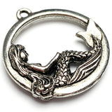 DEEPER SALE $1.00 each! Mermaid Pendant, 15/16" Pewter, USA Made, #FJ-51