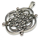 Celtic Weave Pendant/Charm, 1-1/8" x 1-1/2" Pewter, USA Made, #FJ-52