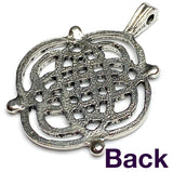 Celtic Weave Pendant/Charm, 1-1/8" x 1-1/2" Pewter, USA Made, #FJ-52