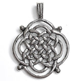 Celtic Weave Pendant/Charm, 1-1/8" x 1-1/2" Pewter, USA Made, #FJ-52