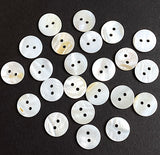 BULK DEAL White to Butterscotch Mix, 1/2" Pearl Shell, Iridescent 2-Hole MOP Buttons 13mm, PACK OF 500 #LP-123