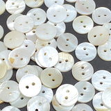 BULK DEAL White to Butterscotch Mix, 1/2" Pearl Shell, Iridescent 2-Hole MOP Buttons 13mm, PACK OF 500 #LP-123